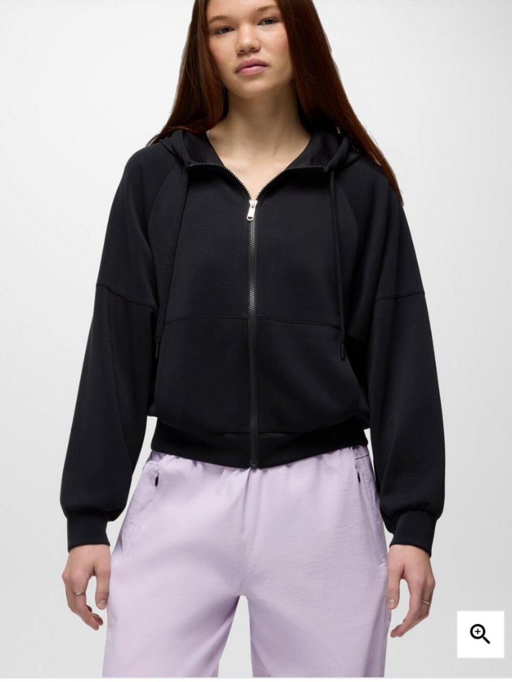 Prana Women's Size Small Shea Soft Full Zip Black Sweatshirt